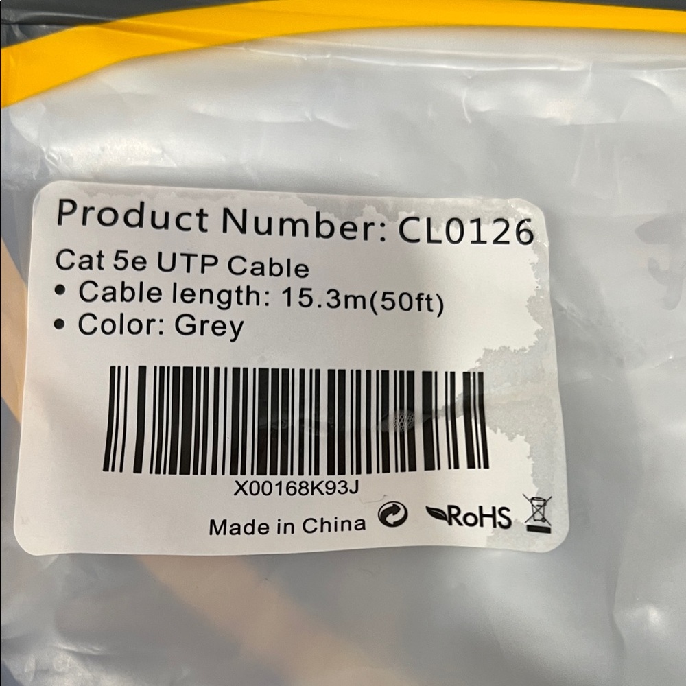 CableCreation Cat 5e UTP Cable 15.3 (50 ft) Grey NWT - Picture 2 of 5